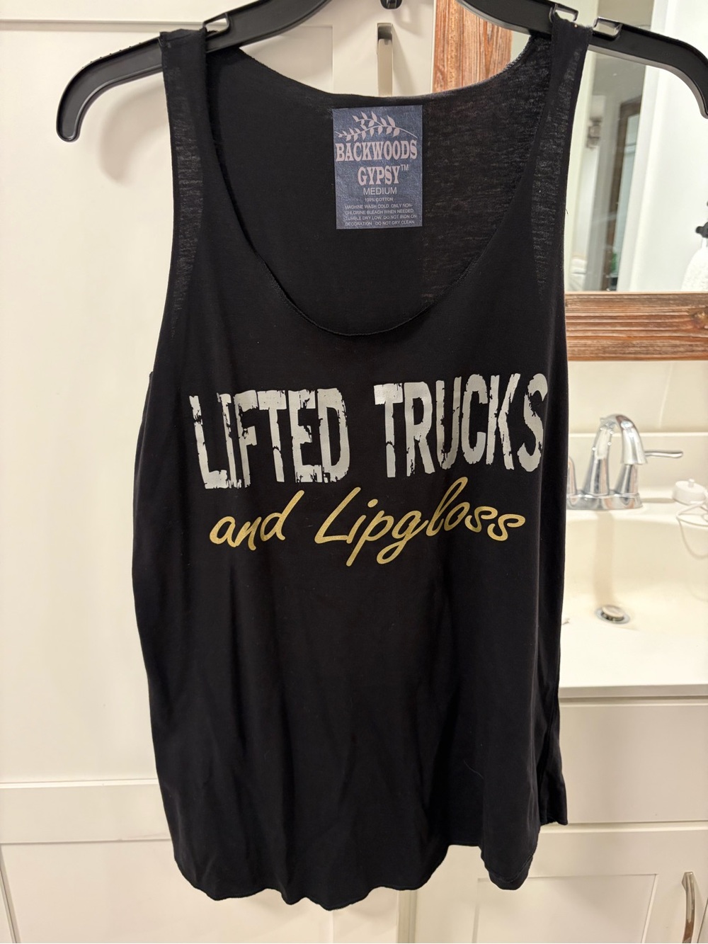 Black "Lifted Trucks and Lipgloss" Tank Top